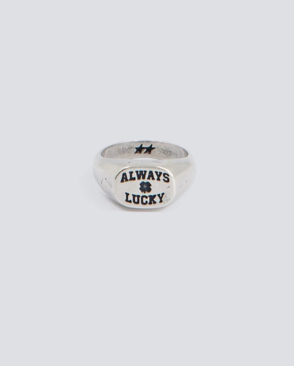 Anillo Twojeys Always lucky Signet Plateado Unisex