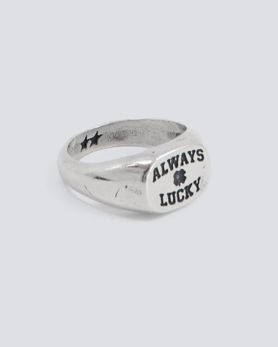 Anillo Twojeys Always lucky Signet Plateado Unisex - Image 2