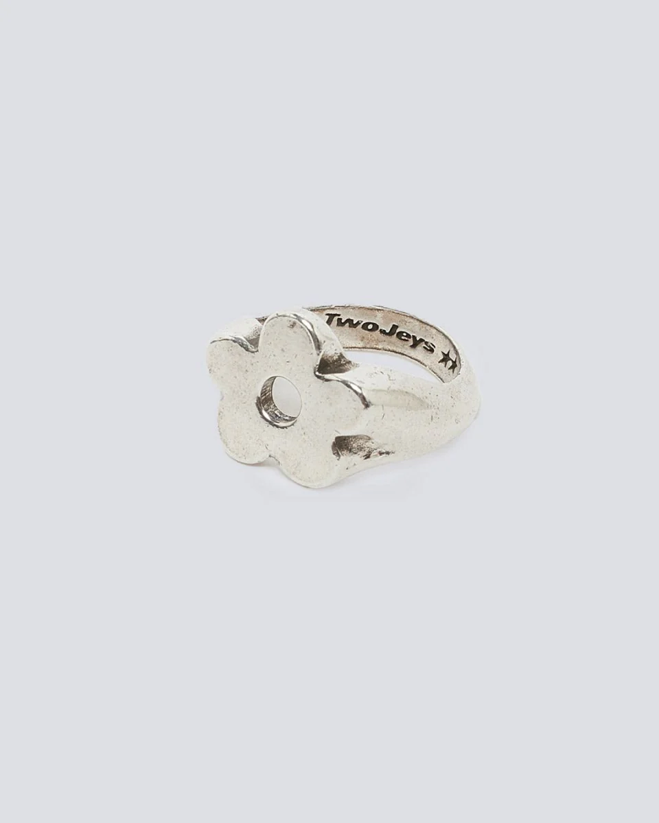 Anillo Twojeys Flower Plateado Unisex