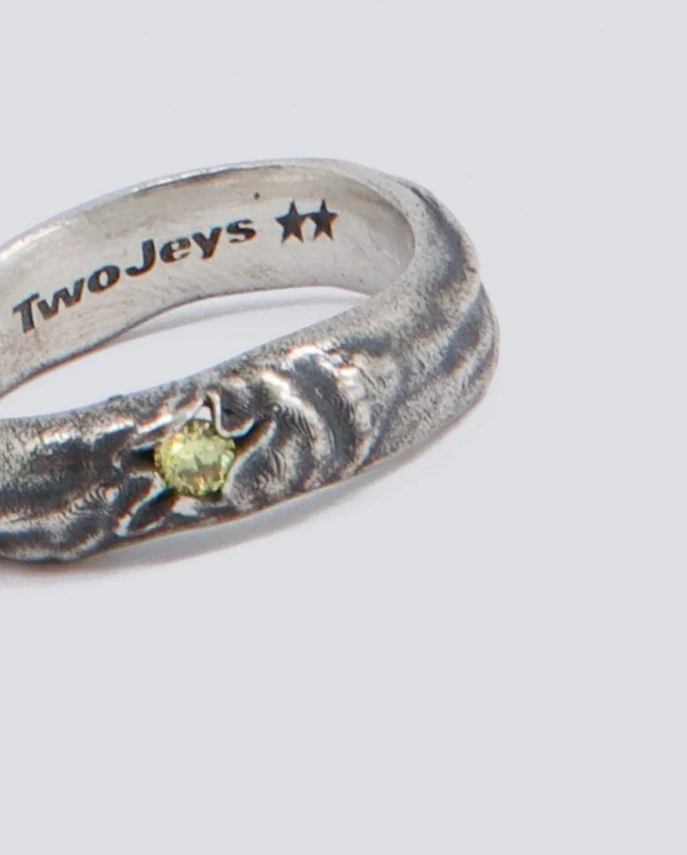 Anillo Twojeys Yellow Stone Ring Silver Plateado Unisex - Image 2