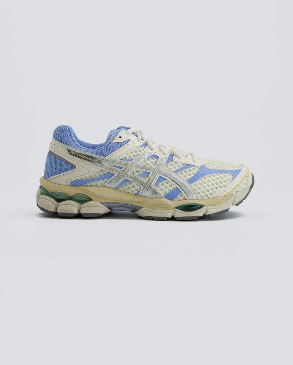 Asics Gel Cumulus 16 Azul Y Beige Mujer