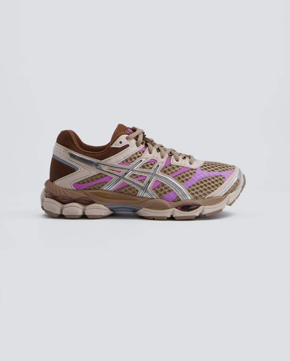 Asics Gel Cumulus 16 Marrón y Rosa Mujer
