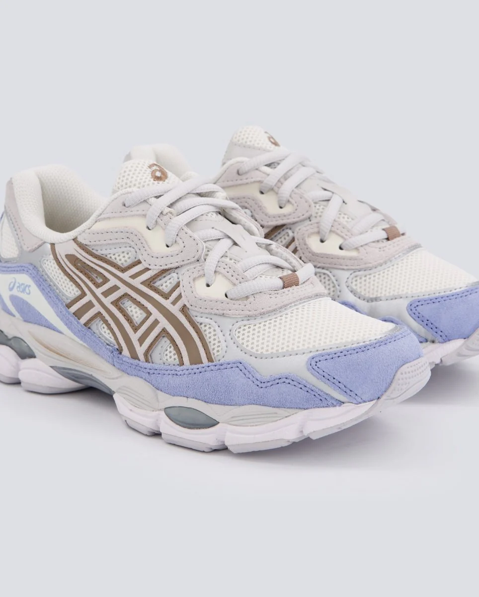 Asics Gel-Nyc Cream Cloud Gris Y Azul Mujer - Image 2