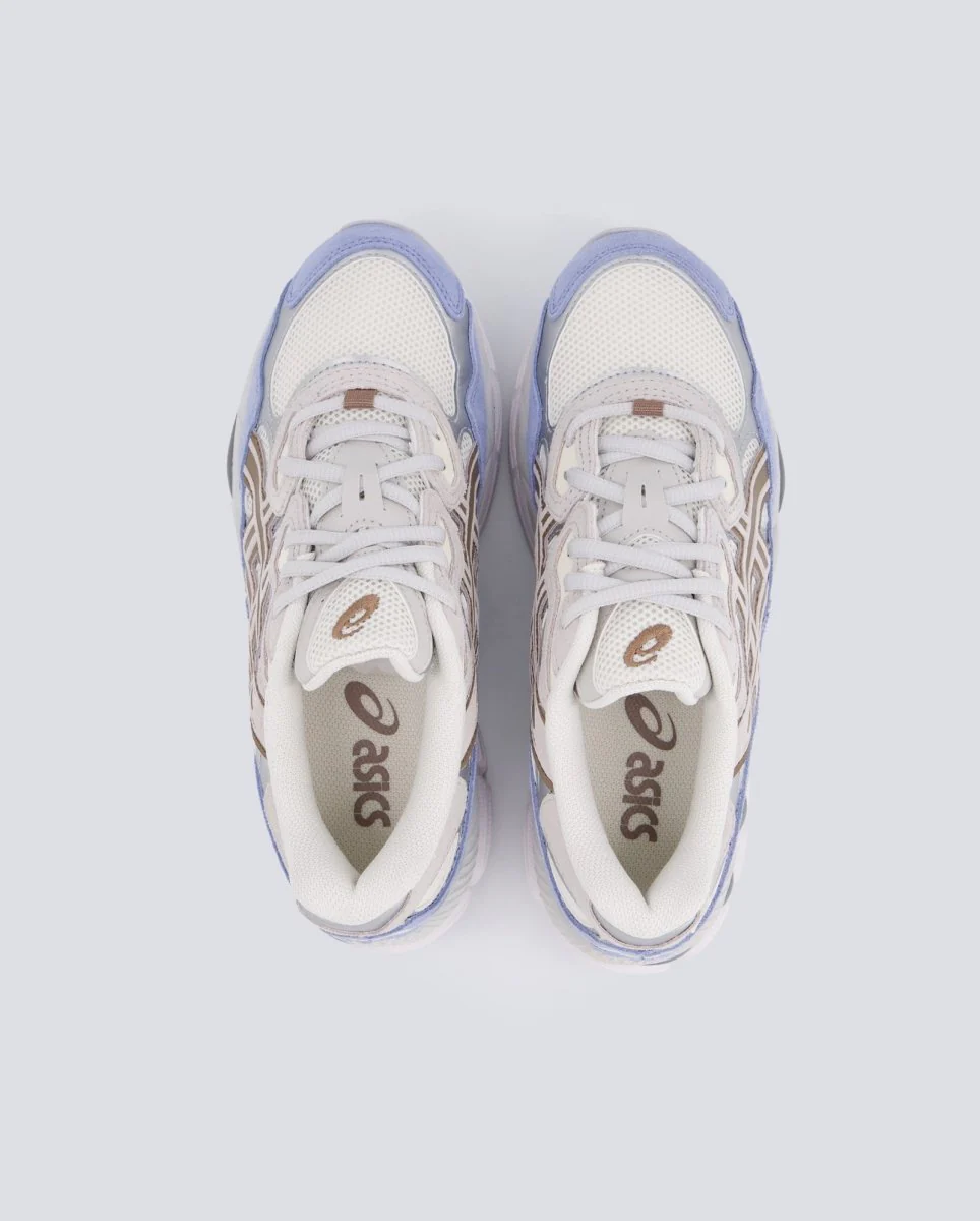 Asics Gel-Nyc Cream Cloud Gris Y Azul Mujer - Image 3