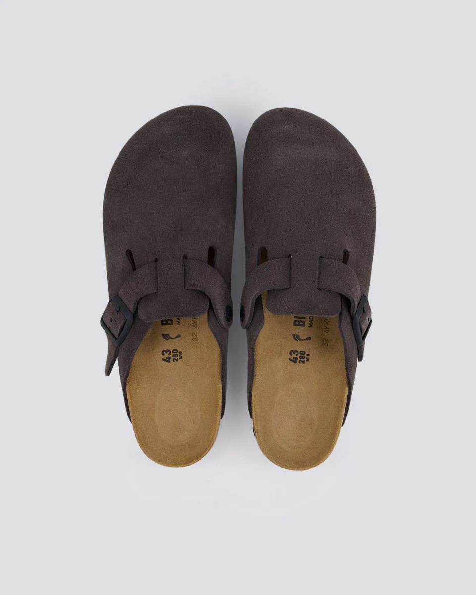 Birkenstock Boston Ante Gris Oscuro Mujer - Image 3