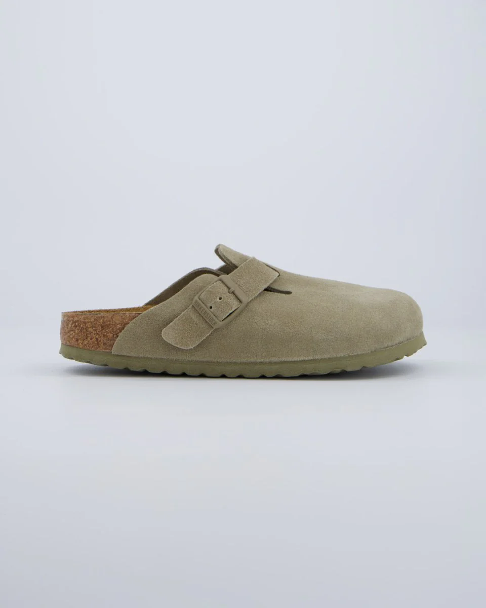 Birkenstock Boston Suede Caqui Hombre