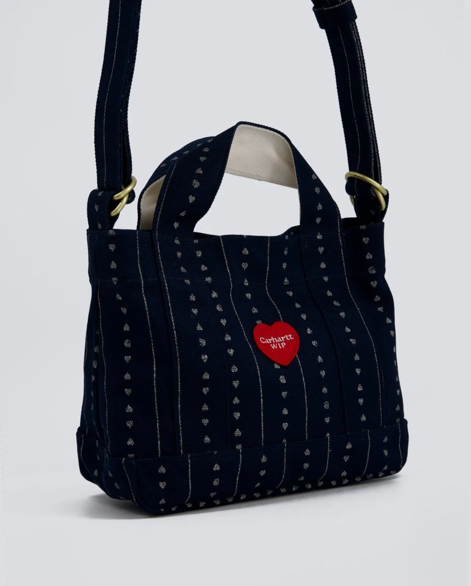 Bolso Carhartt Wip Drewe Tote Small Heart Denim Azul Unisex - Image 3