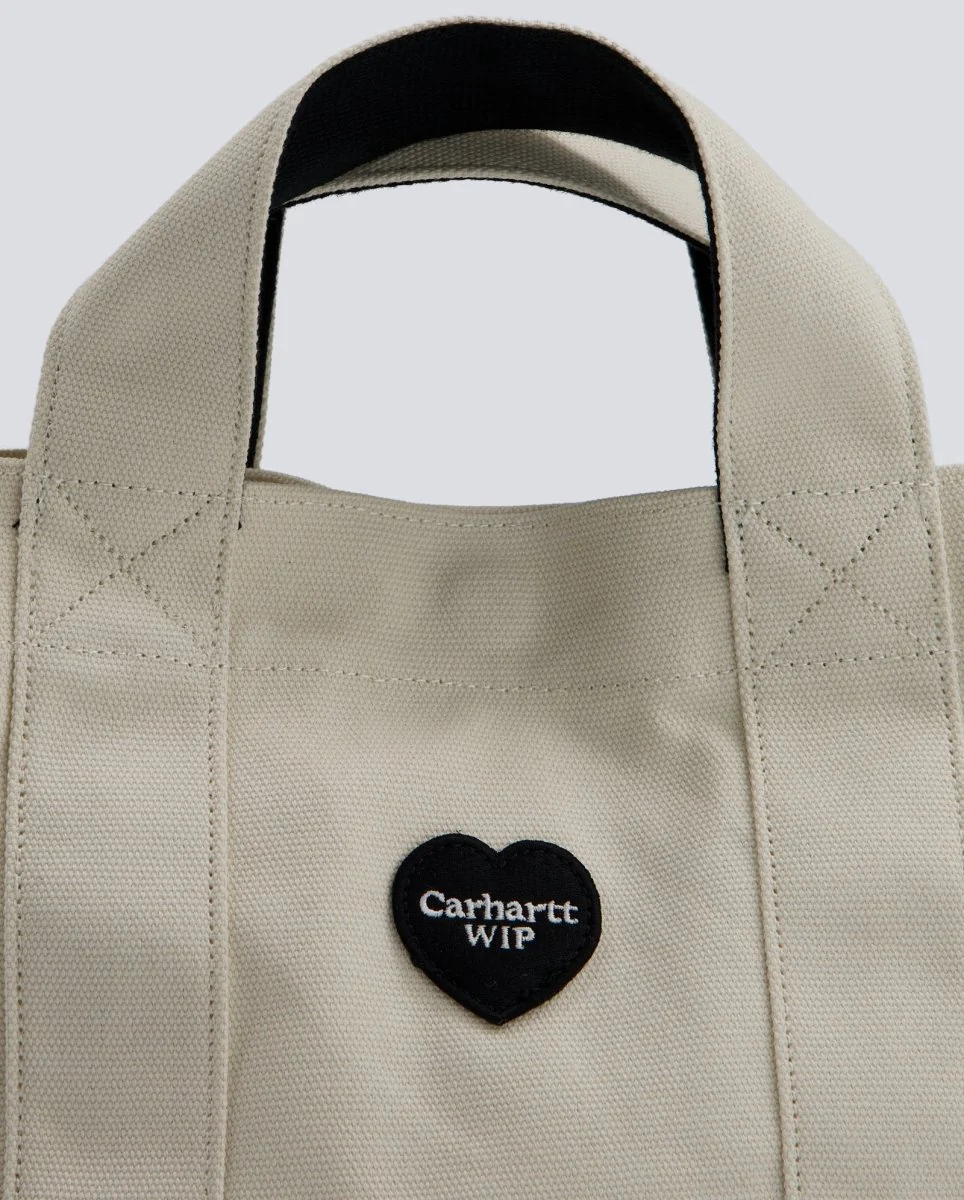 Bolso Carhartt Wip Drewe Tote Small Heart Denim Beige Unisex - Image 2