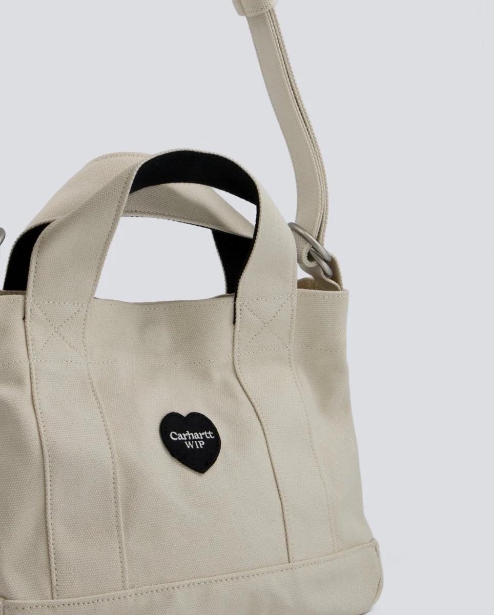 Bolso Carhartt Wip Drewe Tote Small Heart Denim Beige Unisex - Image 4