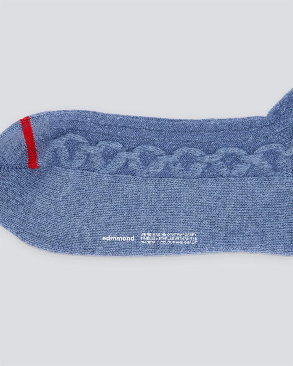 Calcetines Edmmond Studios Cable Knit Azul Unisex - Image 3