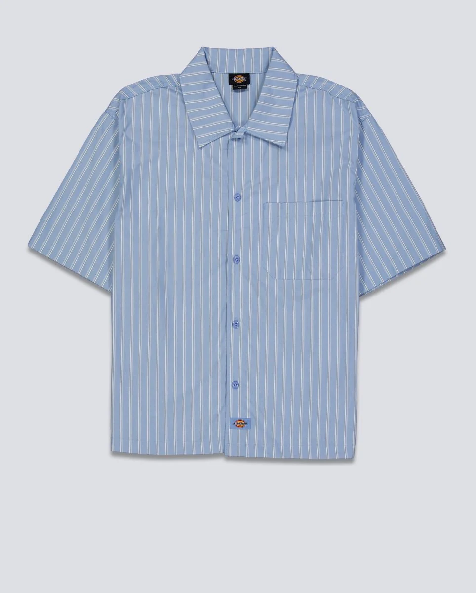 Camisa Dickies Venedocia Stripe Shirt SS Azul Hombre