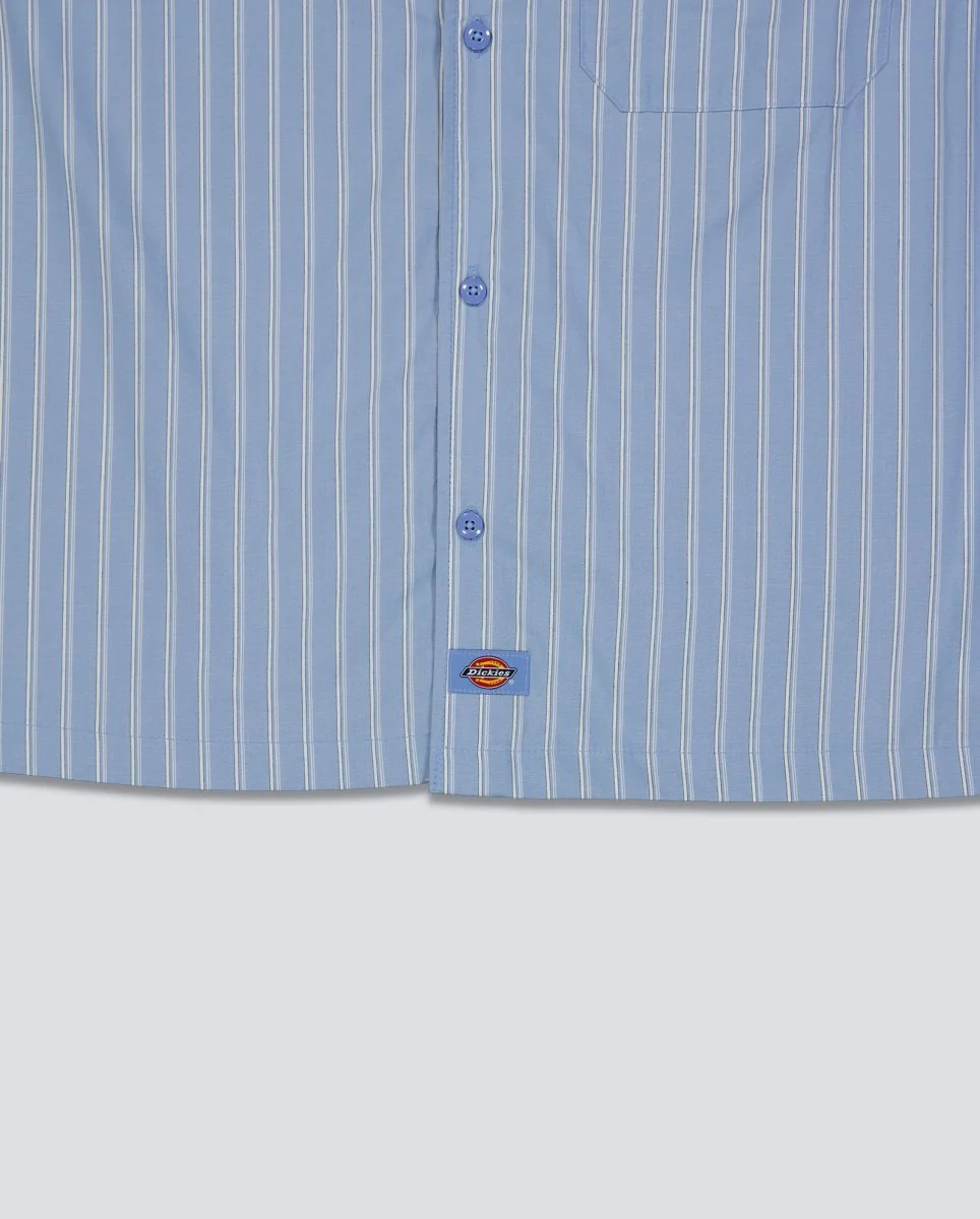 Camisa Dickies Venedocia Stripe Shirt SS Azul Hombre - Image 2