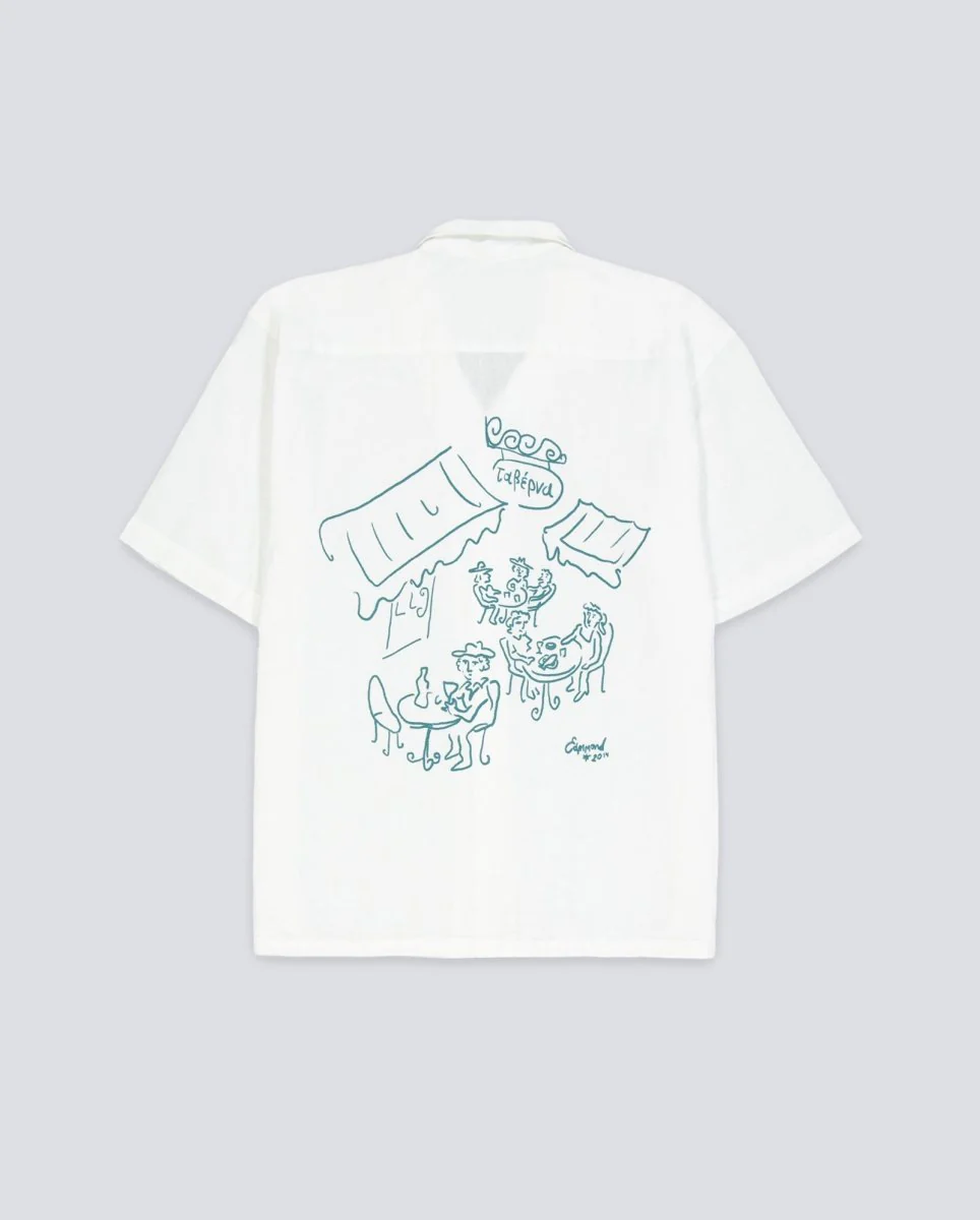 Camisa Edmmond Studios Taberna Short Sleeve Blanco Unisex - Image 3