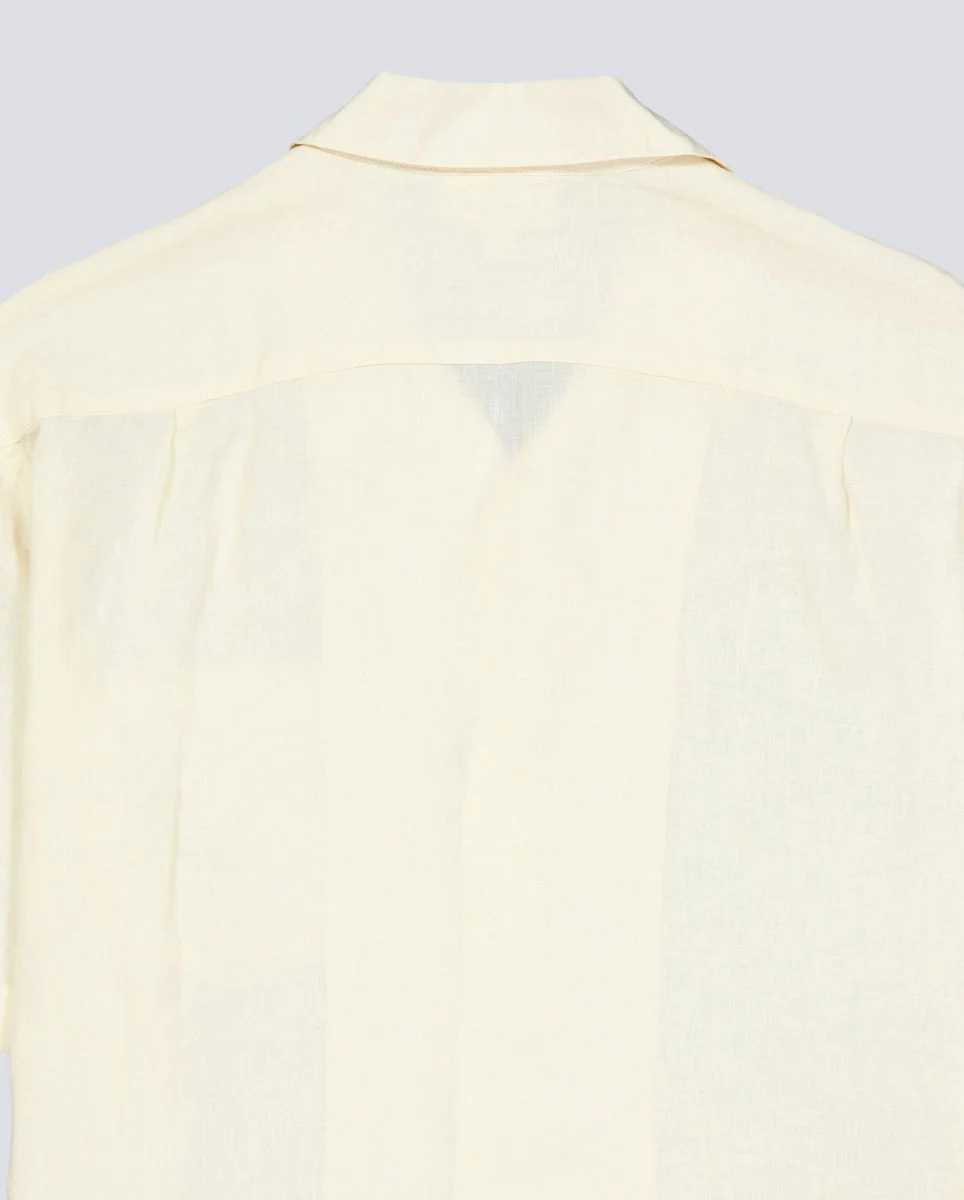 Camisa Lacoste Casual Manga Corta Beige Hombre - Image 6