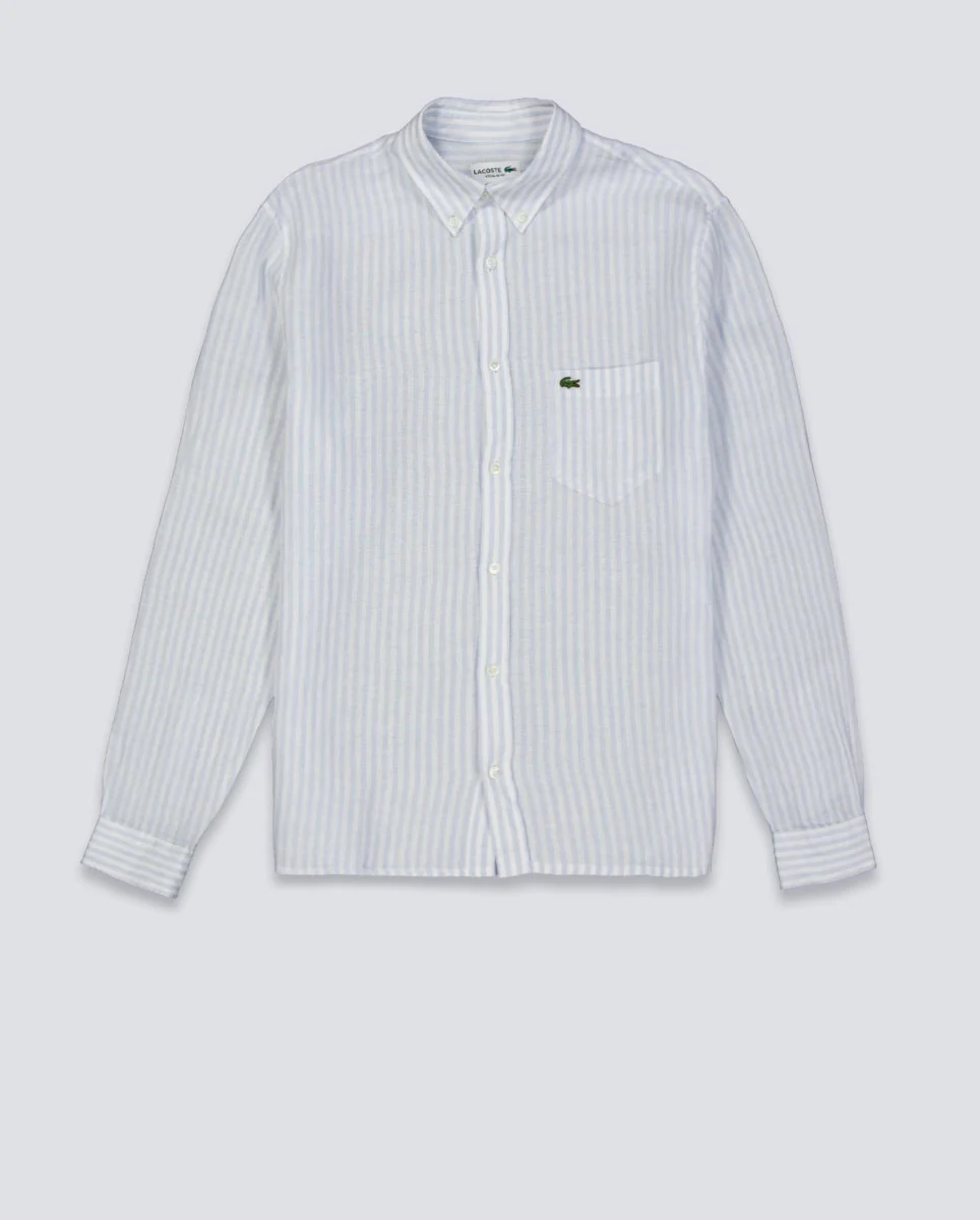 Camisa Lacoste Chemise Casual Manches Azul Hombre