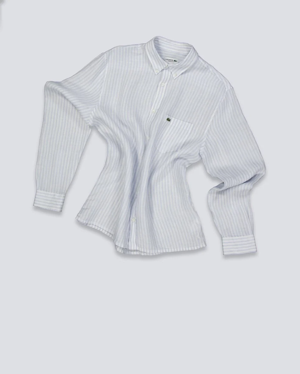 Camisa Lacoste Chemise Casual Manches Azul Hombre - Image 4