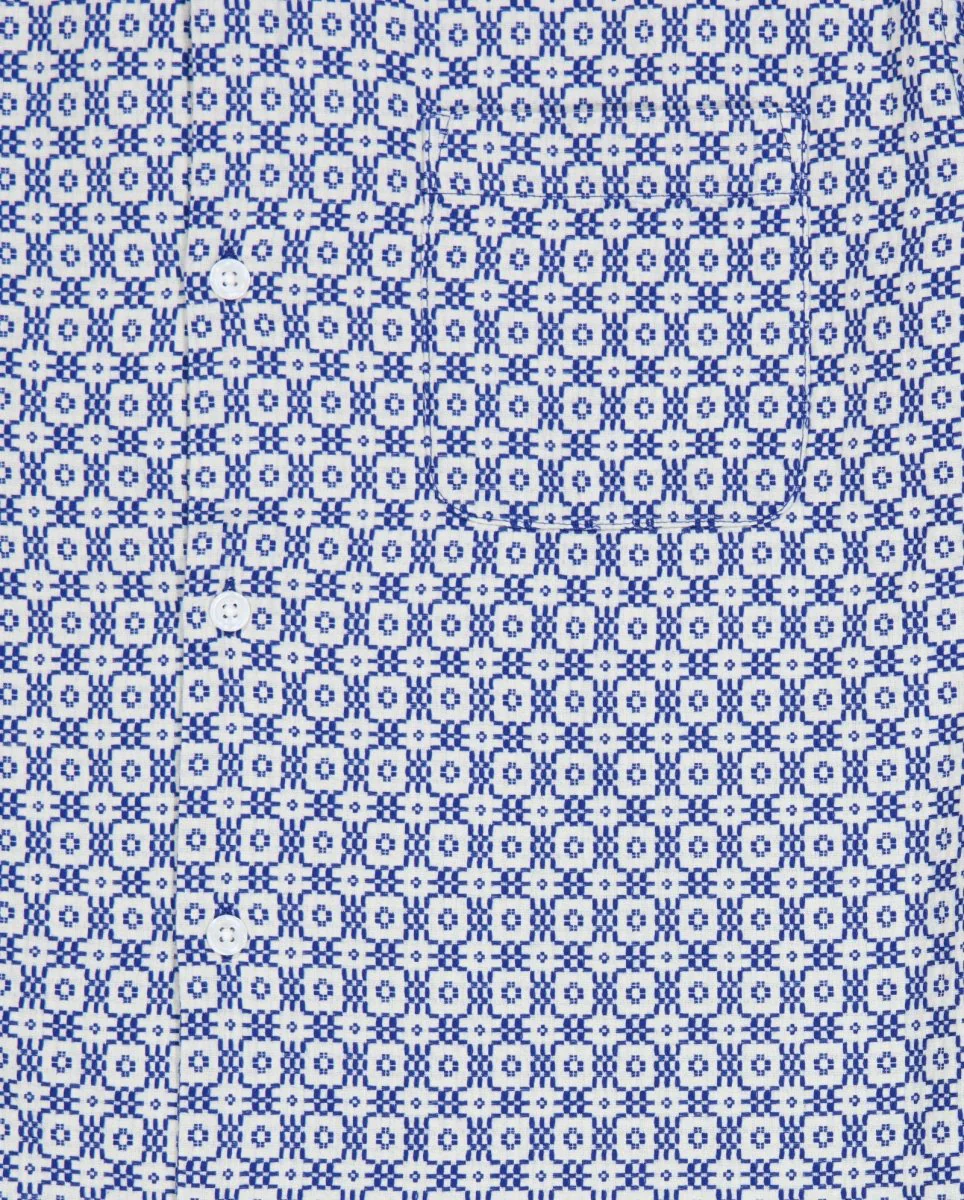 Camisa Obey Adrian Woven Unblaeached Azul Hombre - Image 4