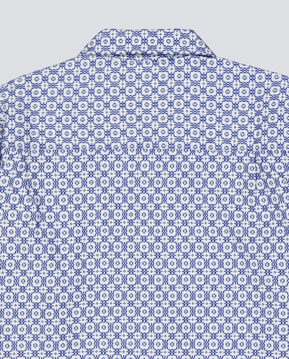 Camisa Obey Adrian Woven Unblaeached Azul Hombre - Image 6