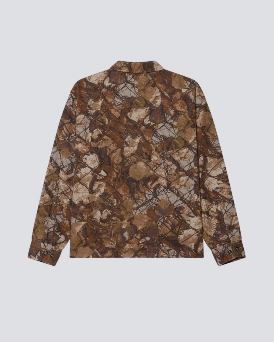 Camisa Obey Fence Camo Woven Marrón Hombre - Image 5