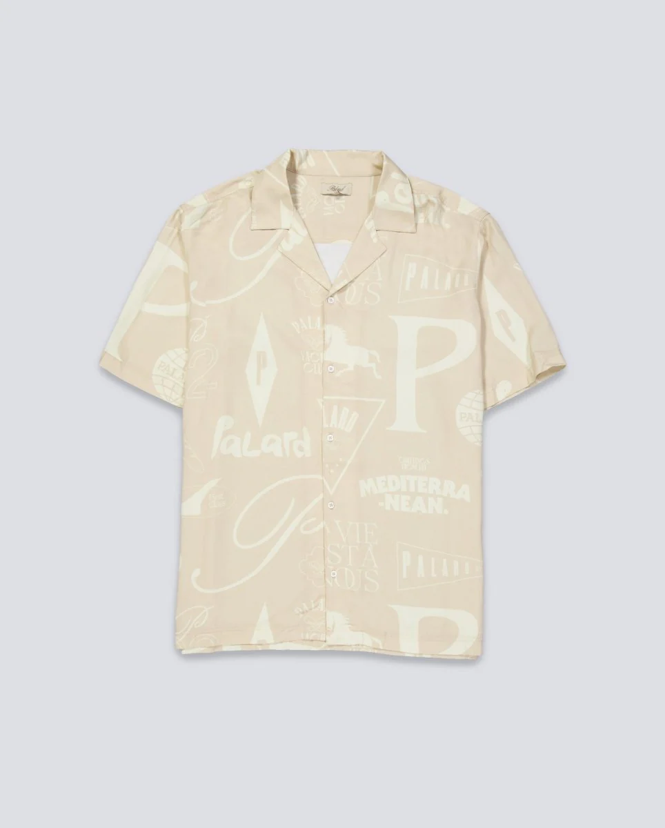Camisa Palard Greetings From The Mediterranean Beige Unisex