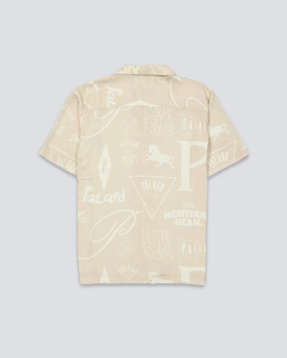 Camisa Palard Greetings From The Mediterranean Beige Unisex - Image 2