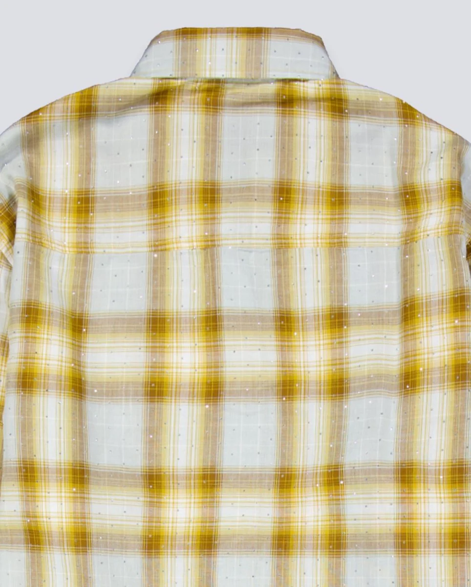 Camisa Pleasues Dizzle Button Up Dijon Amarilla Unisex - Image 5