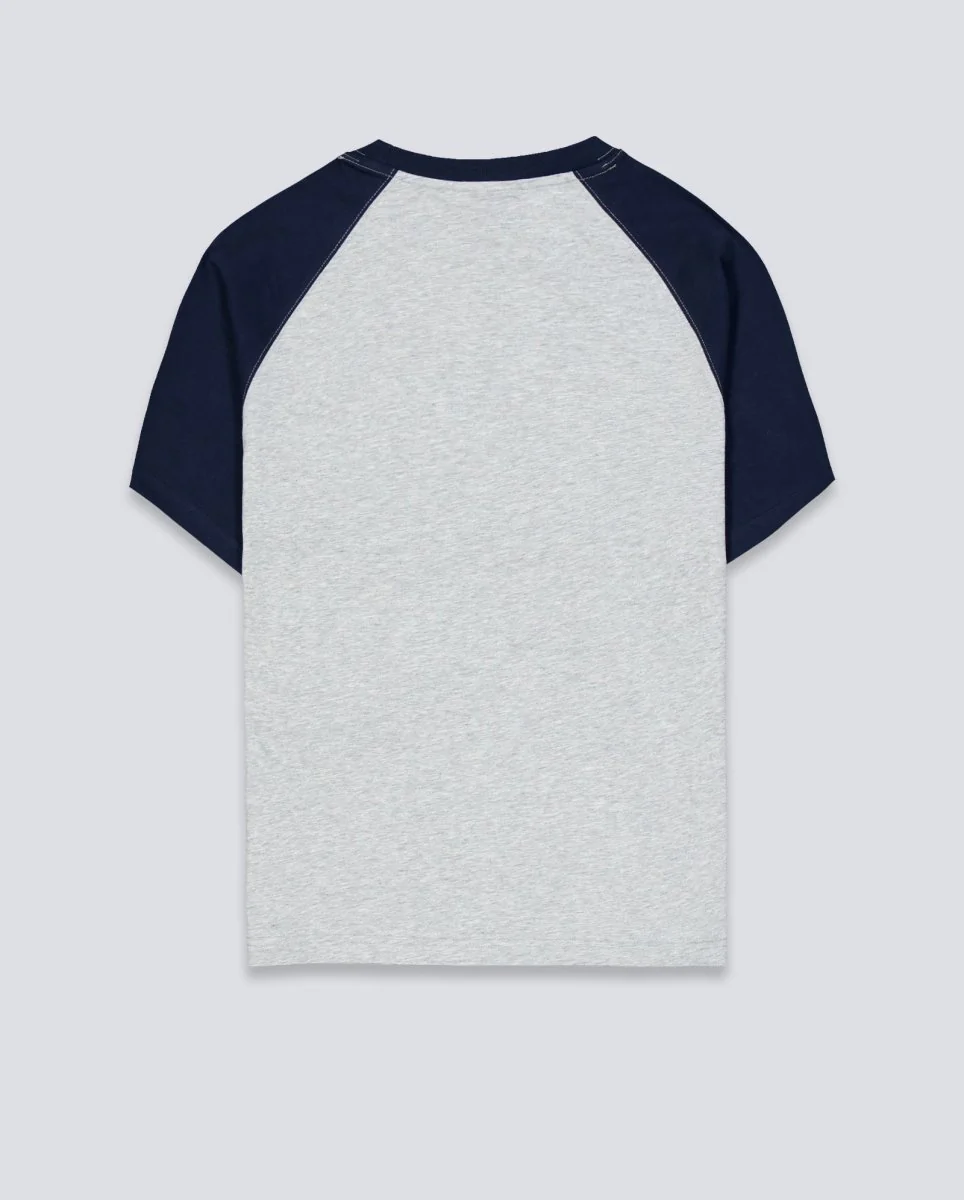 Camiseta Butter Goods Harvest Raglan Gris Unisex - Image 4