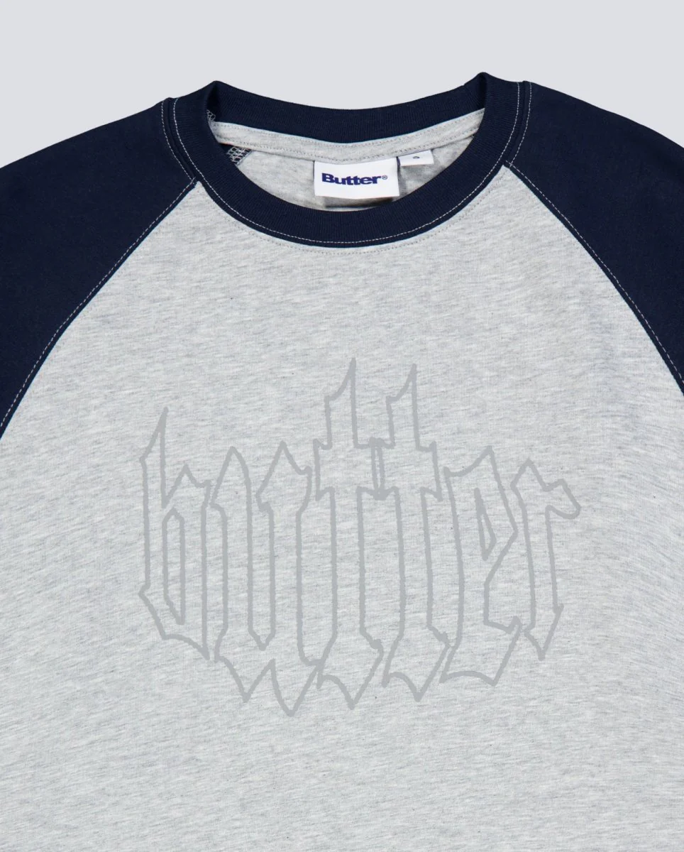 Camiseta Butter Goods Harvest Raglan Gris Unisex - Image 5