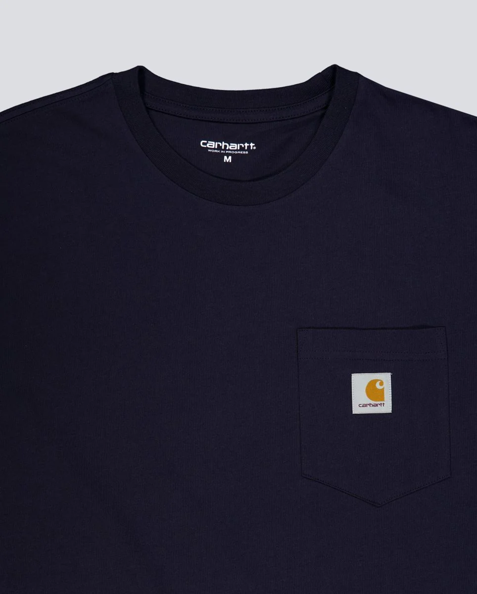 Camiseta Carhart Wip Pocket Azul Oscuro Unisex - Image 4