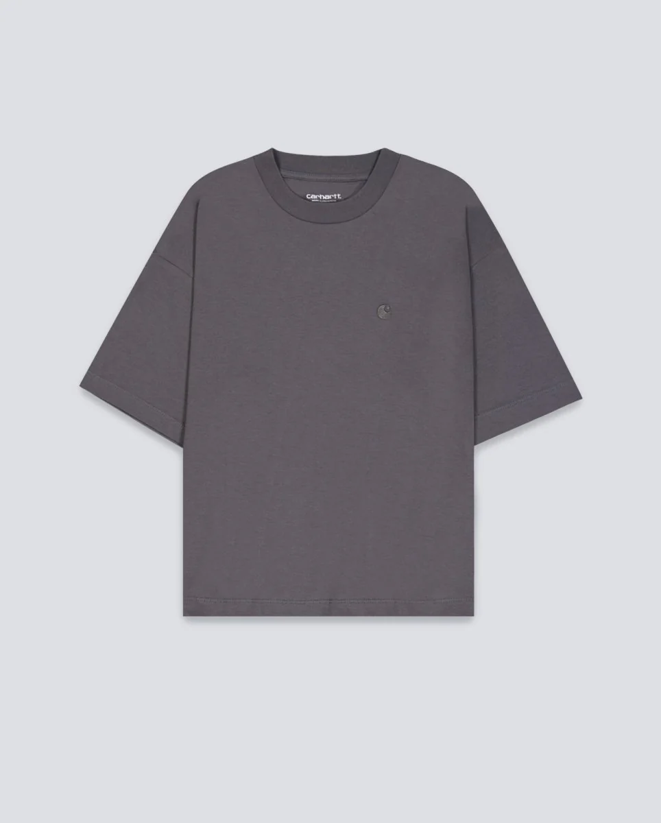 Camiseta Carhartt Wip Chester Gris Mujer
