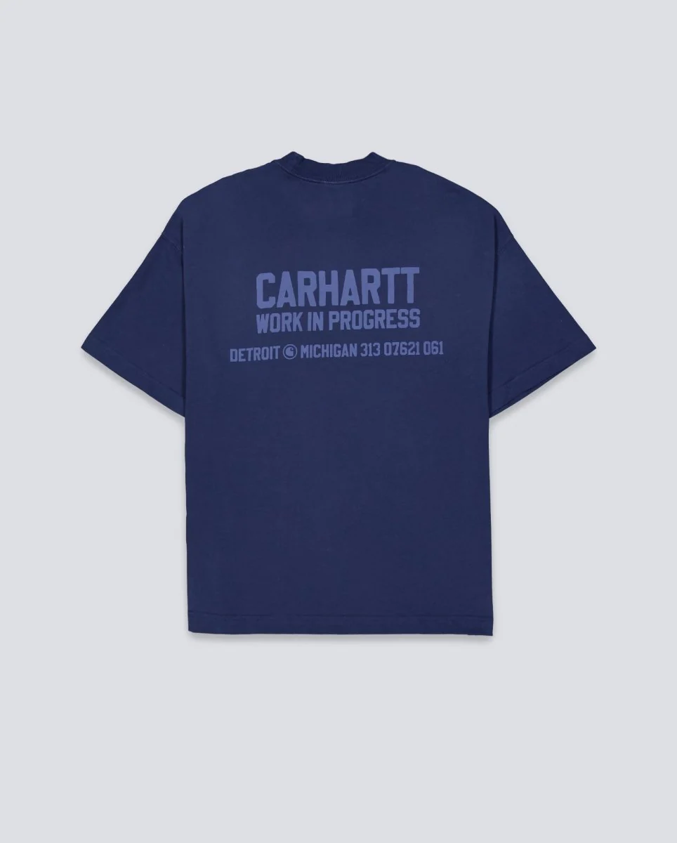 Camiseta Carhartt WIP Distance Azul Unisex - Image 3