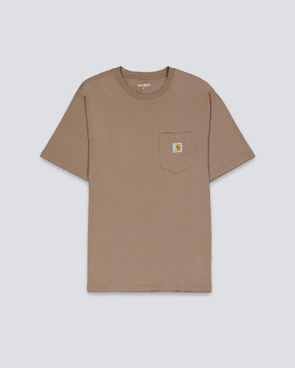 Camiseta Carhartt WIP S/S Pocket Beige Unisex