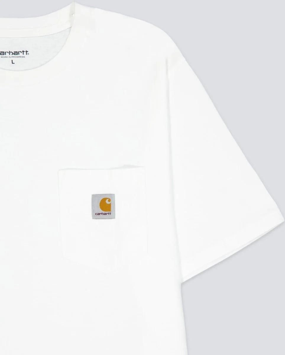 Camiseta Carhartt WIP S/S Pocket Blanco Unisex - Image 2