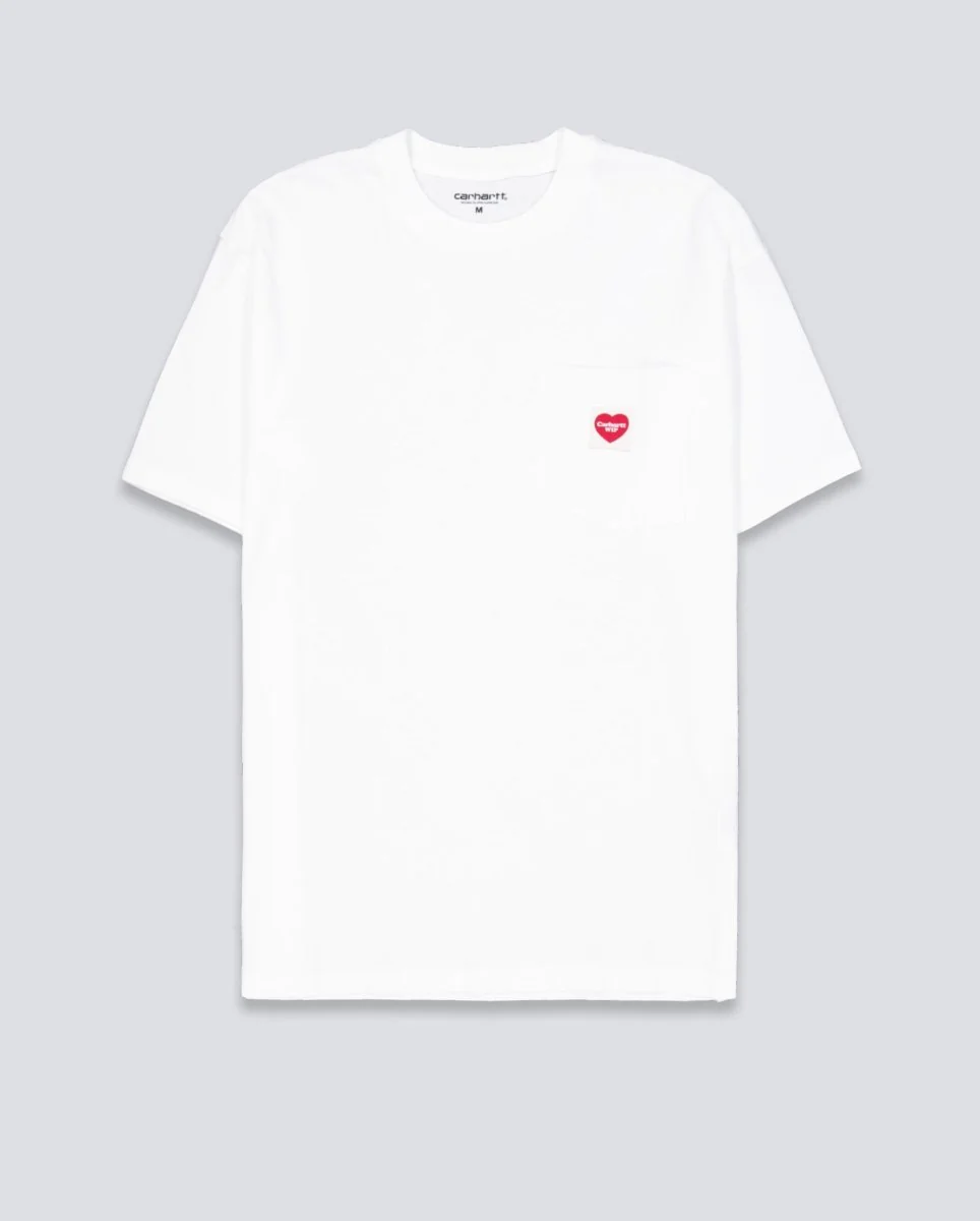 Camiseta Carhartt WIP S/S Pocket Heart Blanca Unisex