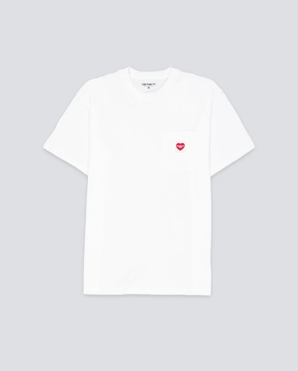 Camiseta Carhartt WIP S/S Pocket Heart Blanco Unisex