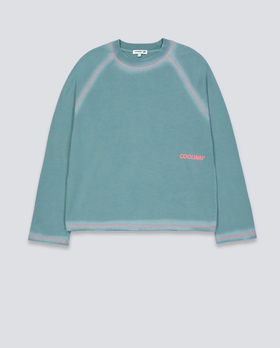 Camiseta Coolway Split Aqua Verde Unisex