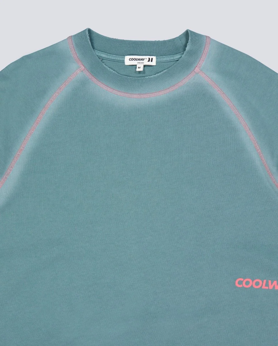 Camiseta Coolway Split Aqua Verde Unisex - Image 5