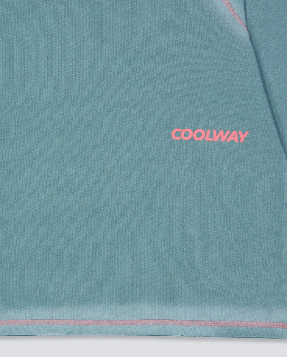 Camiseta Coolway Split Aqua Verde Unisex - Image 6