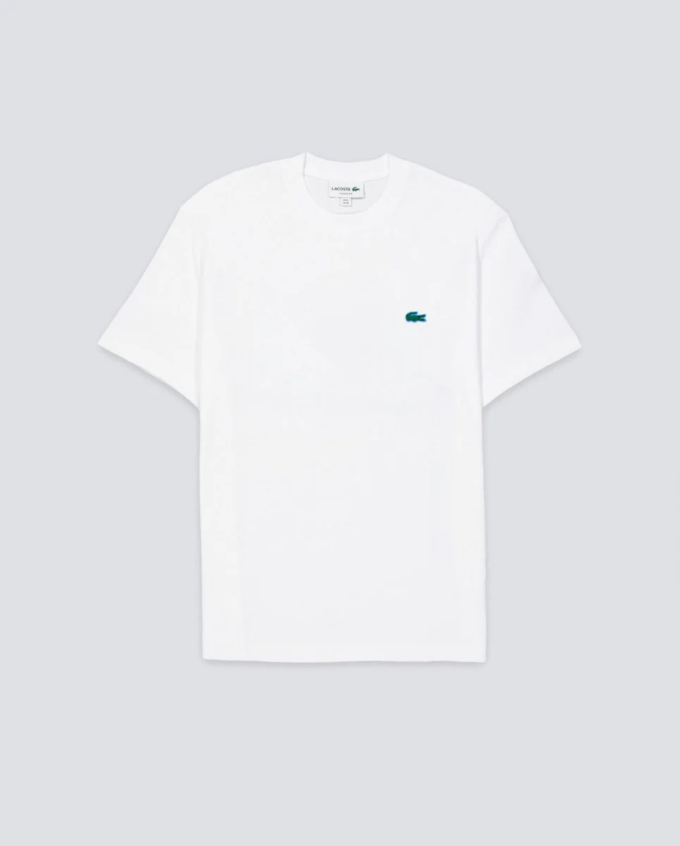 Camiseta De Lacoste Estampado Tennis Heritage Blanco Hombre