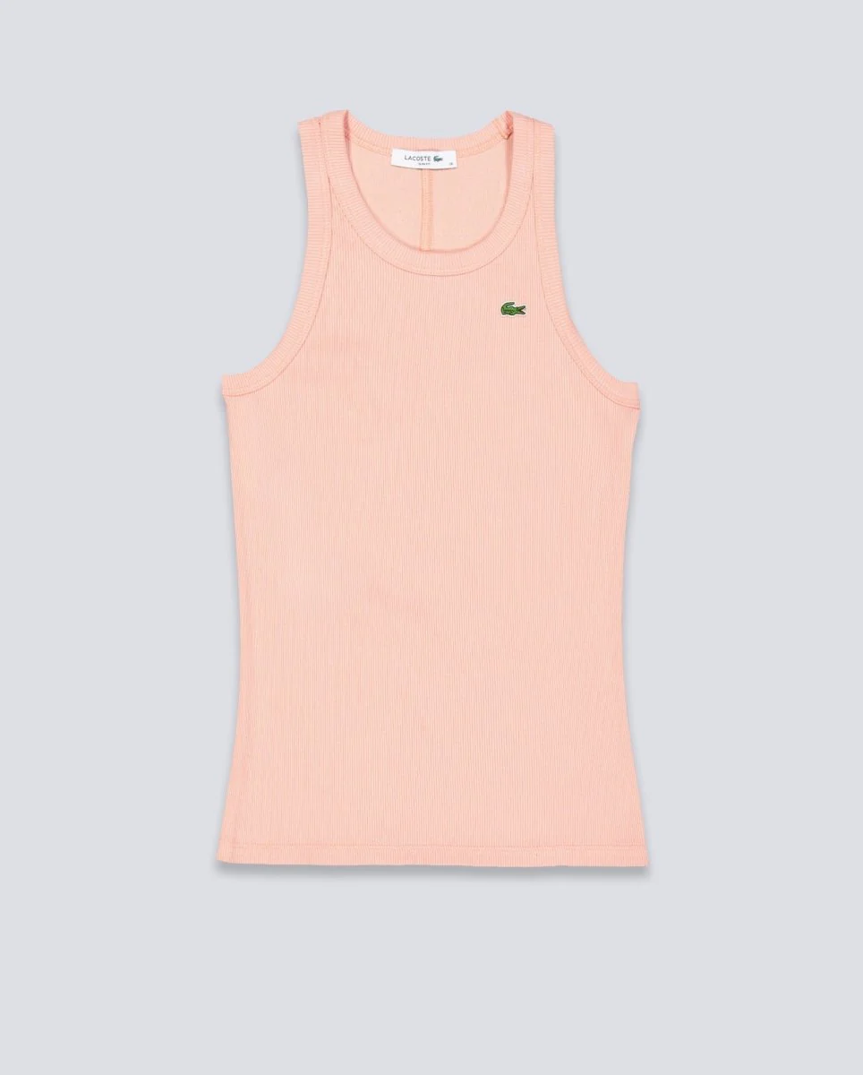 Camiseta De Tirantes Lacoste Rosa Mujer