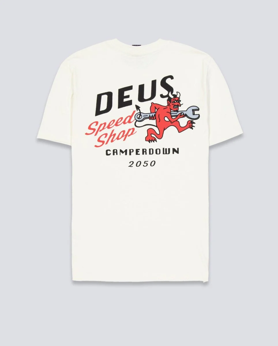 Camiseta Deus Dogleg Blanco Unisex - Image 3