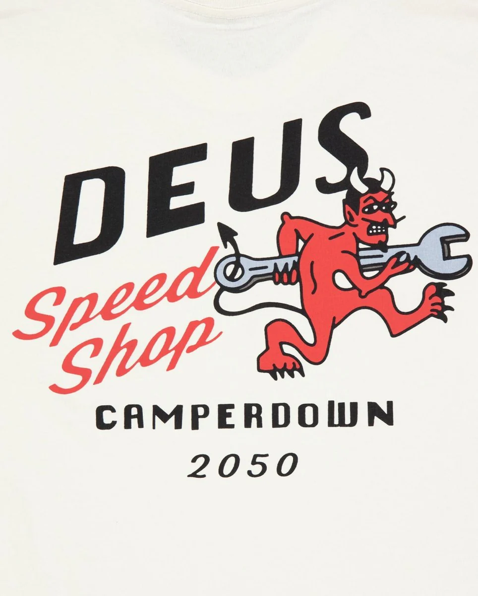 Camiseta Deus Dogleg Blanco Unisex - Image 4