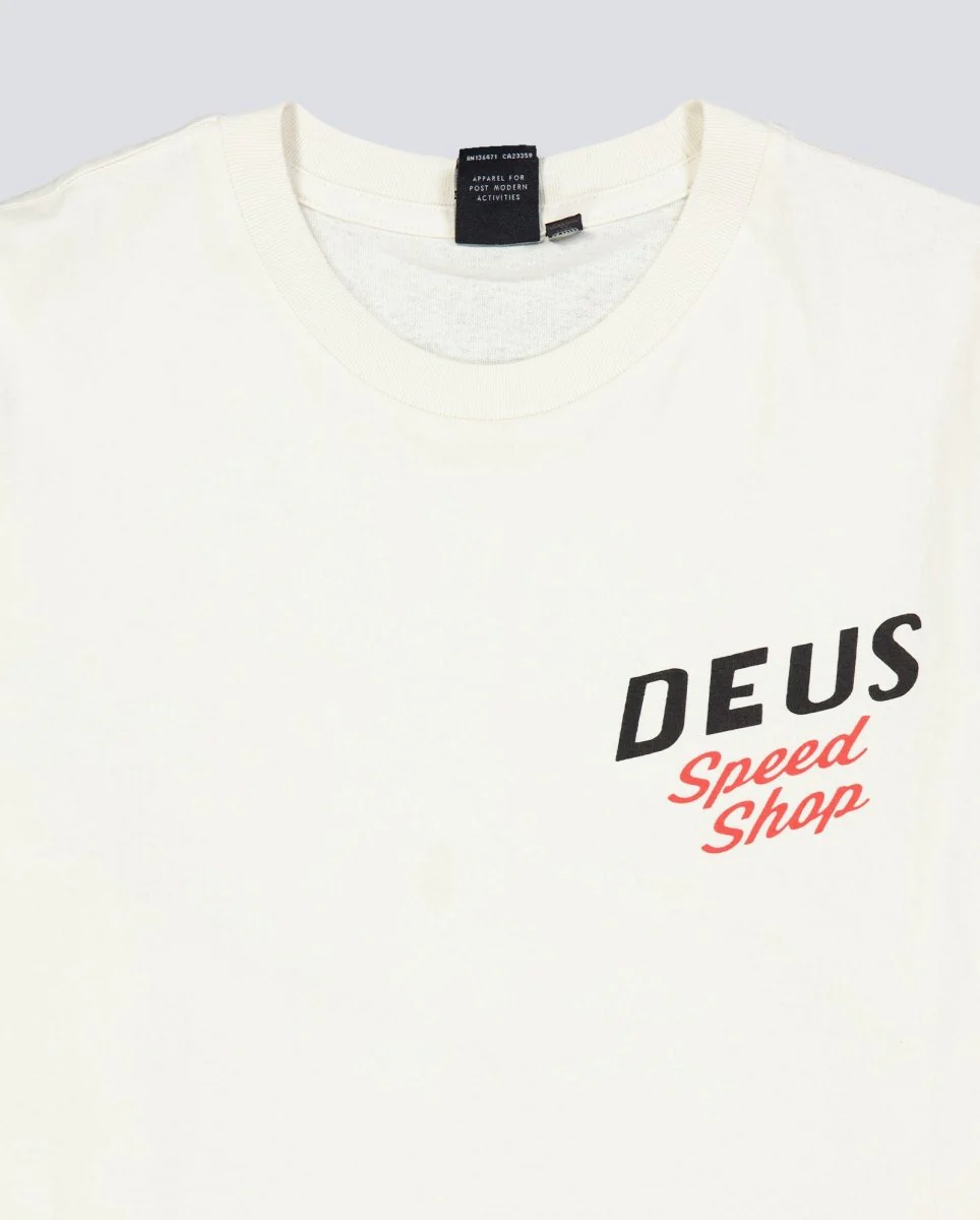 Camiseta Deus Dogleg Blanco Unisex - Image 5