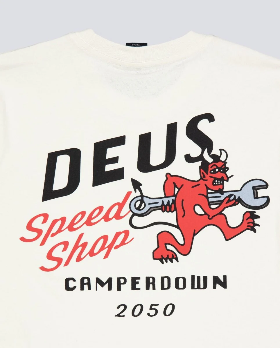 Camiseta Deus Dogleg Blanco Unisex - Image 6