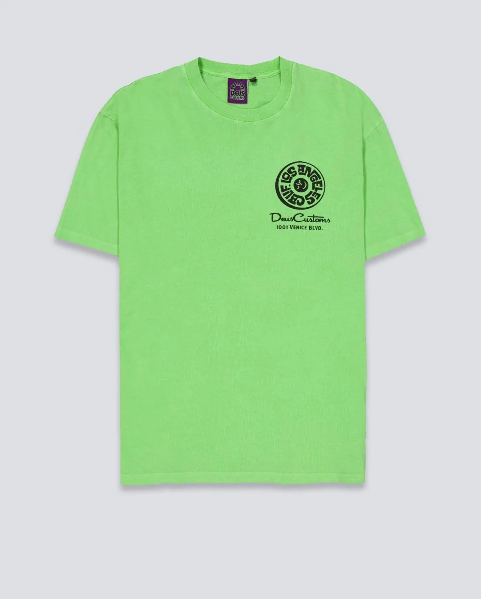 Camiseta Deus Ex Machina Los Angeles Address Verde Unisex