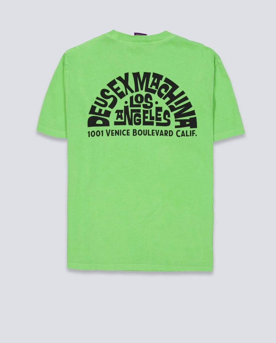Camiseta Deus Ex Machina Los Angeles Address Verde Unisex - Image 3