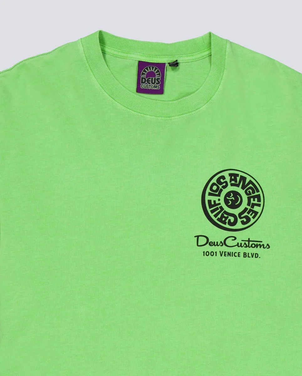 Camiseta Deus Ex Machina Los Angeles Address Verde Unisex - Image 5