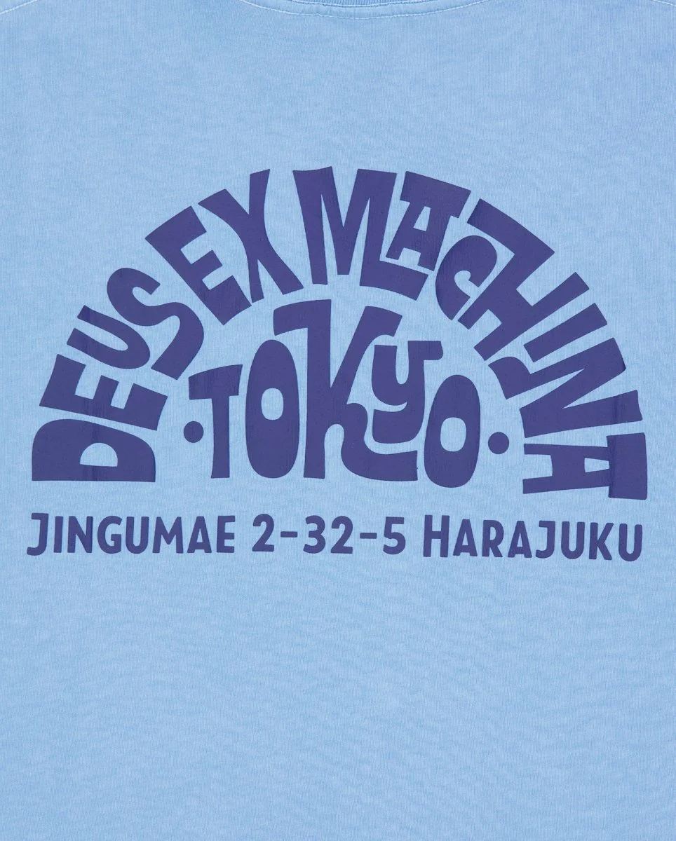 Camiseta Deus Tokyo Address Azul Unisex - Image 4