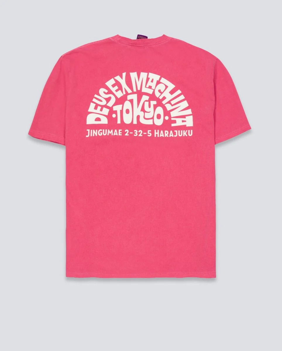 Camiseta Deus Ex Machina Tokyo Address Rosa Unisex - Image 3