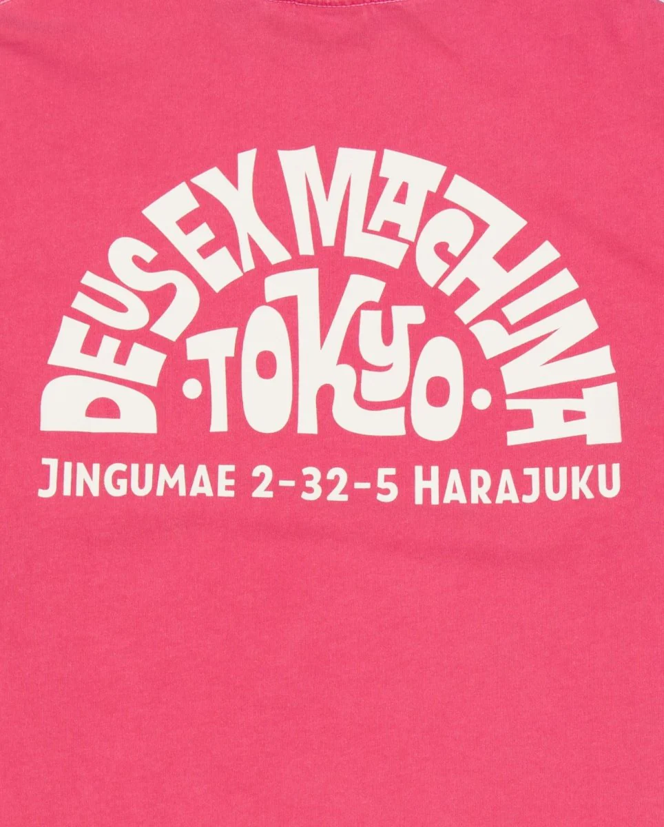 Camiseta Deus Ex Machina Tokyo Address Rosa Unisex - Image 4